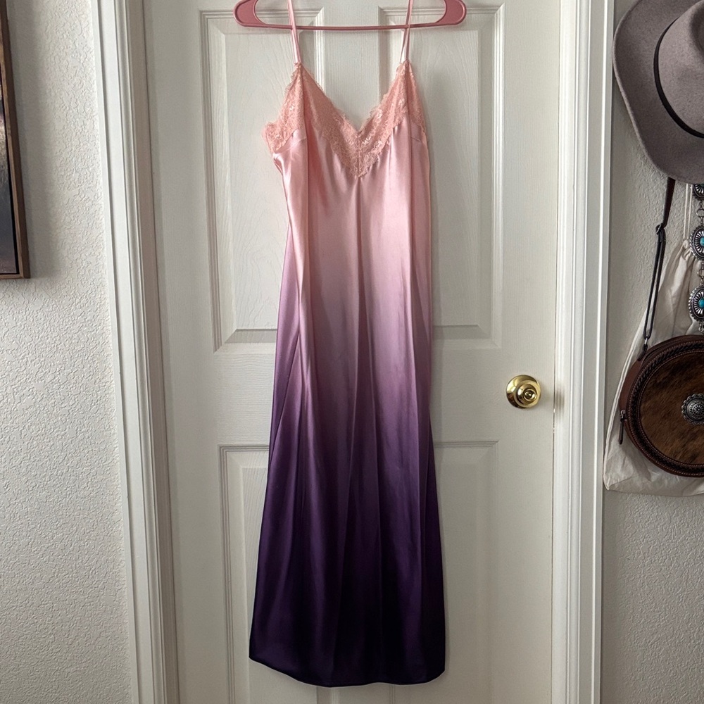 INC International Concepts Satin Pink and Purple Ombre Chemise